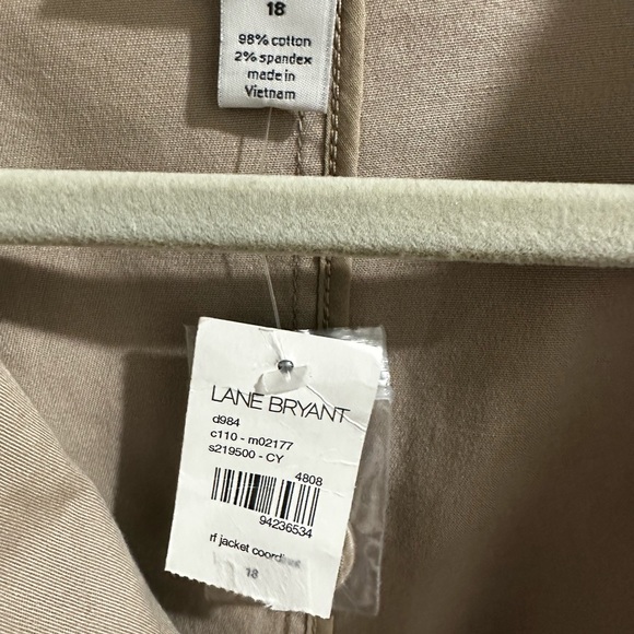Venezia Lane Bryant Coat Jacket Tan Khaki Career Size 18 NEW - Picture 4 of 16